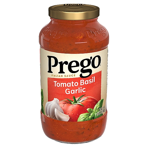 Prego Italian Tomato Sauce with Basil & Garlic, 24 oz Jar