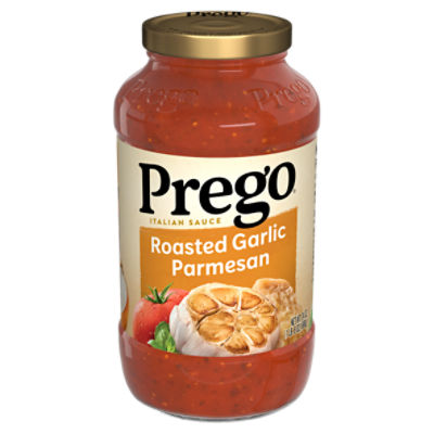 Prego Pasta Sauce, Italian Tomato Sauce with Roasted Garlic & Parmesan Cheese, 24 oz Jar, 24 Ounce