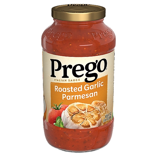 Prego Pasta Sauce, Italian Tomato Sauce with Roasted Garlic & Parmesan Cheese, 24 oz Jar