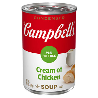 Campbell's Condensed 98% Fat Free Cream of Chicken Soup, 10.5 oz Can