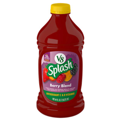 V8 Splash Berry Blend Flavored Juice Beverage, 64 fl oz Bottle, 64 Fluid ounce