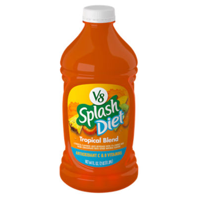 V8 Splash Diet Tropical Blend Diet Juice Drink, 64 fl oz Bottle