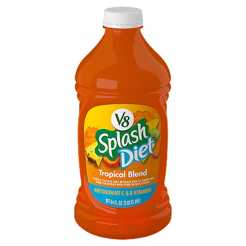 V8 Splash Diet Tropical Blend Diet Juice Drink, 64 fl oz Bottle