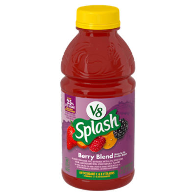 V8 Splash Berry Blend Flavored Juice Beverage, 16 fl oz Bottle