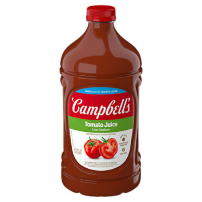 Campbell's Low Sodium 100% Tomato Juice, 64 fl oz Bottle