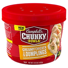 Campbell's Chunky Soup, Creamy Chicken and Dumplings Soup, 15.25 oz Microwavable Bowl