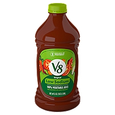 V8® 100% Vegetable Juice Low Sodium Original Vegetable Juice-Single Bottle, 64 Fluid ounce
