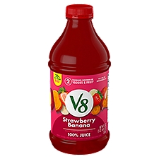 V8 Strawberry Banana 100% Fruit and Vegetable Juice, 46 fl oz Bottle