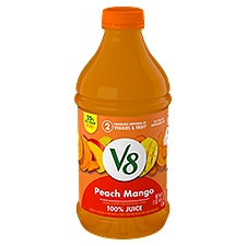 V8 Peach Mango 100% Fruit and Vegetable Juice, 46 fl oz Bottle, 46 Fluid ounce