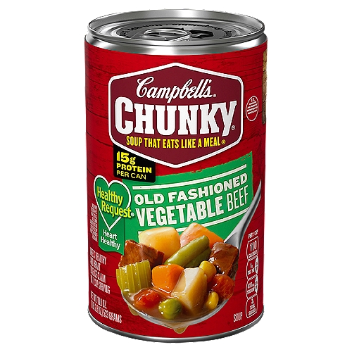 Campbell's Chunky Healthy Request Soup, Old Fashioned Vegetable Beef Soup, 18.8 Oz Can