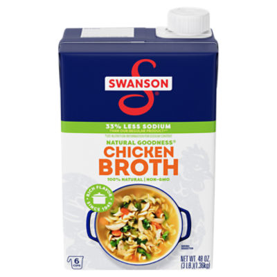 Swanson Natural Goodness Chicken Broth, 48 oz Carton, 48 Ounce