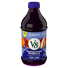 V8 Pomegranate Blueberry 100% Fruit and Vegetable Juice, 46 fl oz Bottle, 46 Fluid ounce