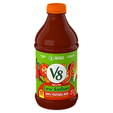 V8 Low Sodium Spicy Hot 100% Vegetable Juice, 46 fl oz Bottle