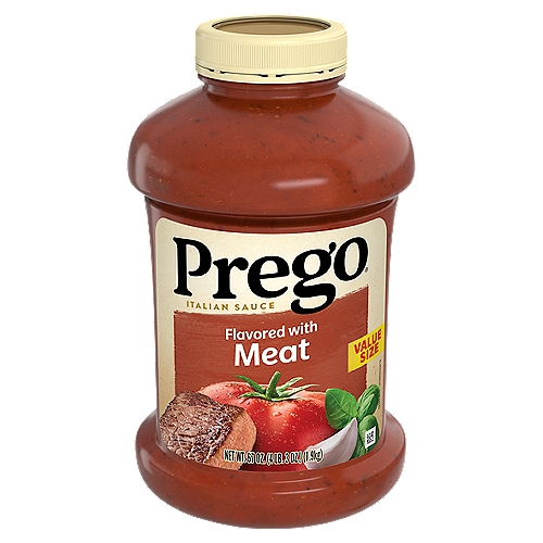 Prego Italian Tomato Pasta Sauce Flavored With Meat, 67 oz Jar