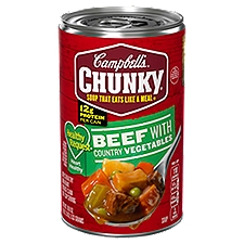 Campbell's Chunky Healthy Request Soup, Beef Soup with Country Vegetables, 18.8 Oz Can