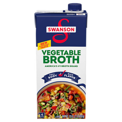 Swanson 100 Natural Vegetable Broth, 32 Oz Carton ShopRite
