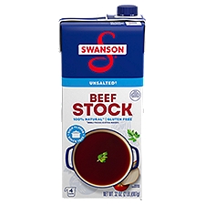 Swanson Unsalted Beef Stock, 32 oz