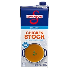 Swanson Unsalted Chicken, Cooking Stock, 32 Ounce