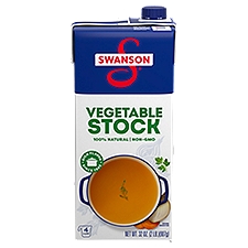 Swanson 100% Natural Vegetable Stock, 32 Oz Carton, 32 Ounce