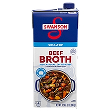 Swanson Unsalted Beef Broth, 32 oz
