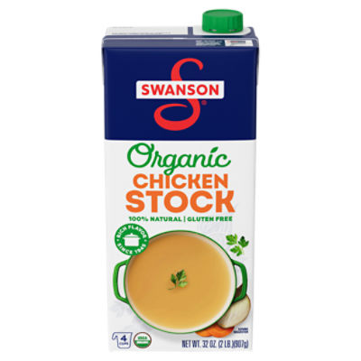 Swanson 100% Natural Organic Chicken Stock, 32 oz Carton