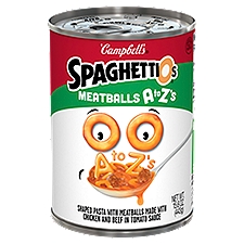 Campbell's Spaghettios Meatballs A to Z's Shaped Pasta, 15.6 oz