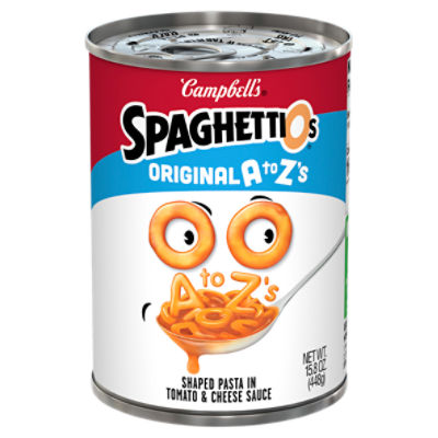 SpaghettiOs Original A to Z's Canned Pasta, 15.8 oz Can