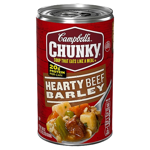 Campbell's Chunky Hearty Beef Barley Soup, 18.8 oz