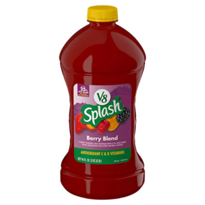 V8 Splash Berry Blend Flavored Juice Beverage, 96 fl oz Bottle