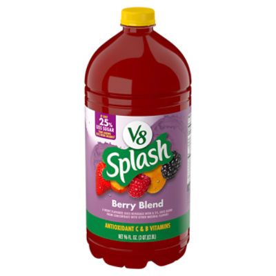 V8 Splash Berry Blend Flavored Juice Beverage, 96 fl oz Bottle ShopRite