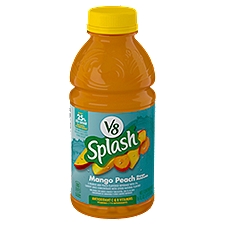 V8 Splash Mango Peach Flavored Juice Beverage, 16 FL OZ Bottle