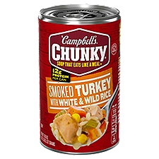 Campbell's Chunky Smoked Turkey with White & Wild Rice Soup, 18.6 oz, 18.6 Ounce