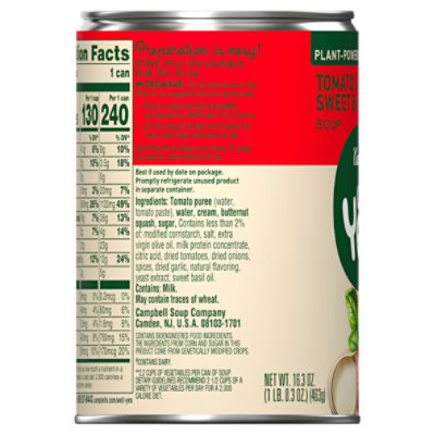 Campbell s Well Yes Tomato Sweet Basil Soup 16.3 oz The