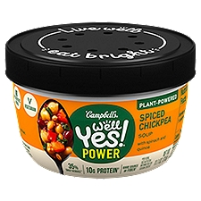 Campbell's Well Yes! Power Soup Bowl Spiced Chickpea Soup, 11.1 Oz Microwavable Bowl