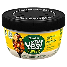 Campbell's Well Yes! Power Southwest Style Chicken with Black Bean, Corn & Farro, Soup, 11.1 Ounce