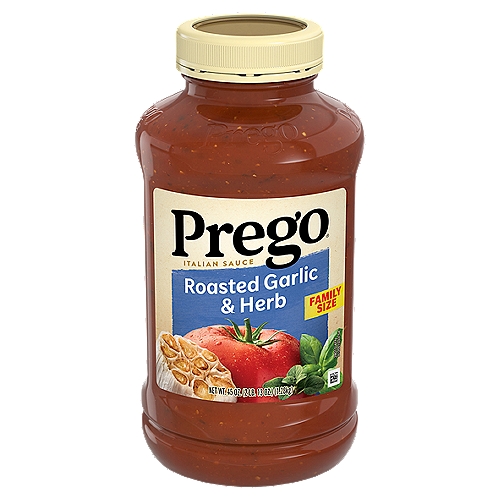 Prego Roasted Garlic and Herb Pasta Sauce, 45 oz Jar