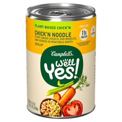 Campbell's Well Yes! Plant-Based Chick'n Noodle Soup, 16.1 oz
