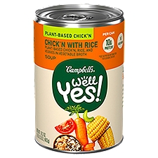 Campbell's Well Yes! Soup, Plant-Based Chick'n With Rice, 16.3 Ounce