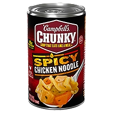 Campbell's Chunky Soup, Spicy Chicken Noodle Soup, 18.6 oz Can, 18.6 Ounce