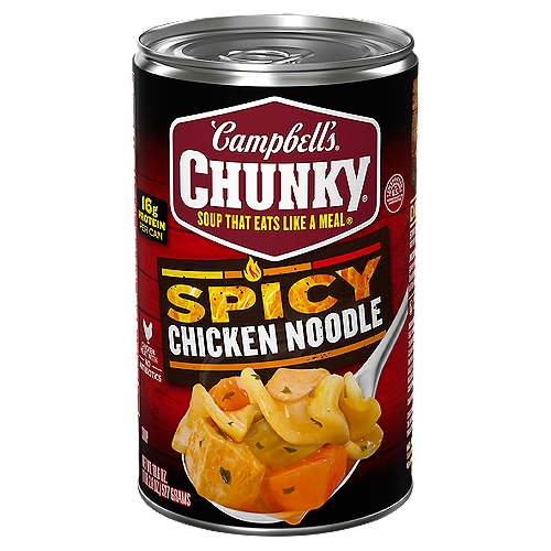 Campbell's Chunky Soup, Spicy Chicken Noodle Soup, 18.6 oz Can