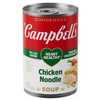 Campbell's Condensed Heart Healthy Chicken Noodle Soup, 10.75 oz Can, 10.75 Ounce