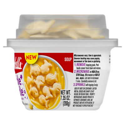 Campbell's Double Noodle Soup Microwavable Bowl With Original Goldfish  Crackers - 7oz : Target