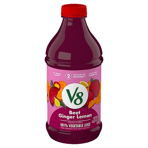 V8 Beet Ginger Lemon 100% Vegetable Juice, 46 fl oz Bottle