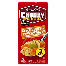 Campbell's Chunkỵ Classic Chicken Noodle with White Meat Chicken, Soup, 48.3 Ounce