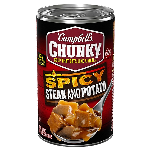 Campbell's Chunky Soup, Spicy Steak and Potato Soup, 18.8 oz Can