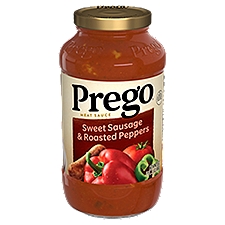 Prego Sweet Sausage & Roasted Peppers Meat Sauce, 23.5 oz