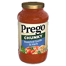 Prego Chunky Roasted Garlic and Herb Pasta Sauce, 23.75 ounce Jar