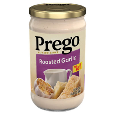 Prego Alfredo Sauce with Roasted Garlic, 22 Oz Jar