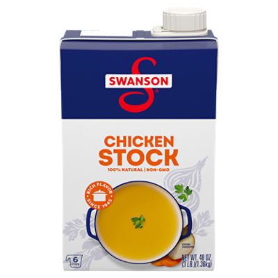 Swanson 100% Natural Chicken Stock, 48 oz Carton
