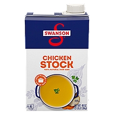 Swanson 100% Natural Chicken Stock, 48 oz Carton, 48 Ounce